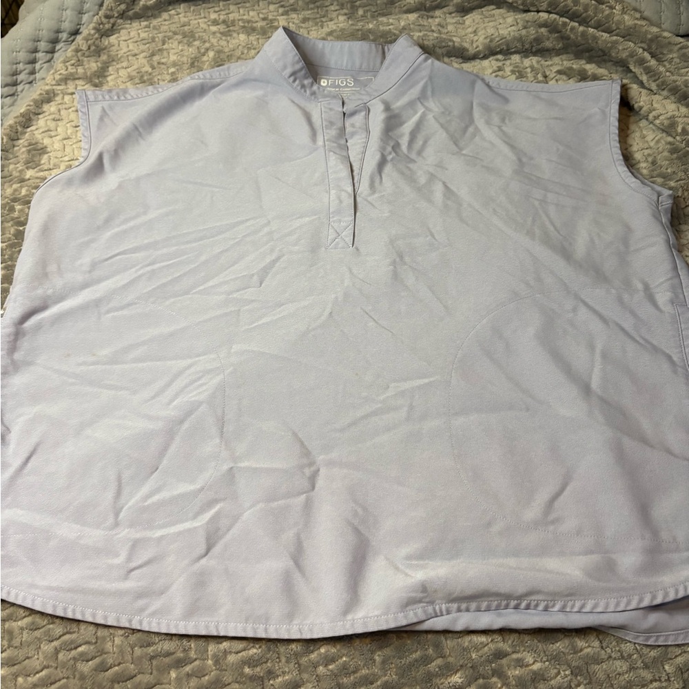 Figs Women's Light Gray/Blue scrub set size large